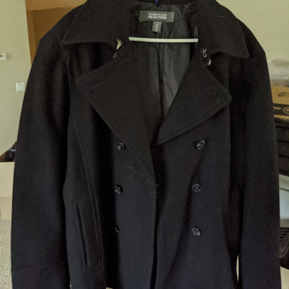 Men's peacoat XL black